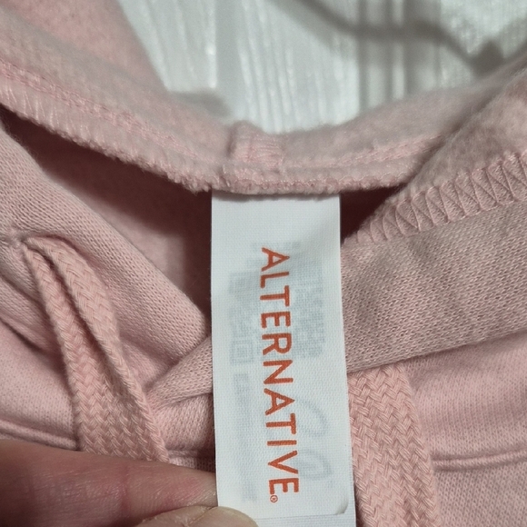 Alternative Men's Light Pink Hoodie Sweatshirt Pullover Front Pockets NWOT - Picture 5 of 5